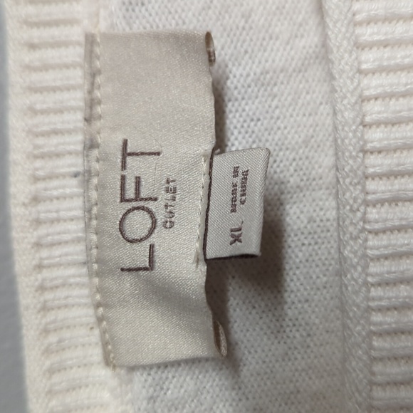 Loft XL cream sweater top - Picture 2 of 6